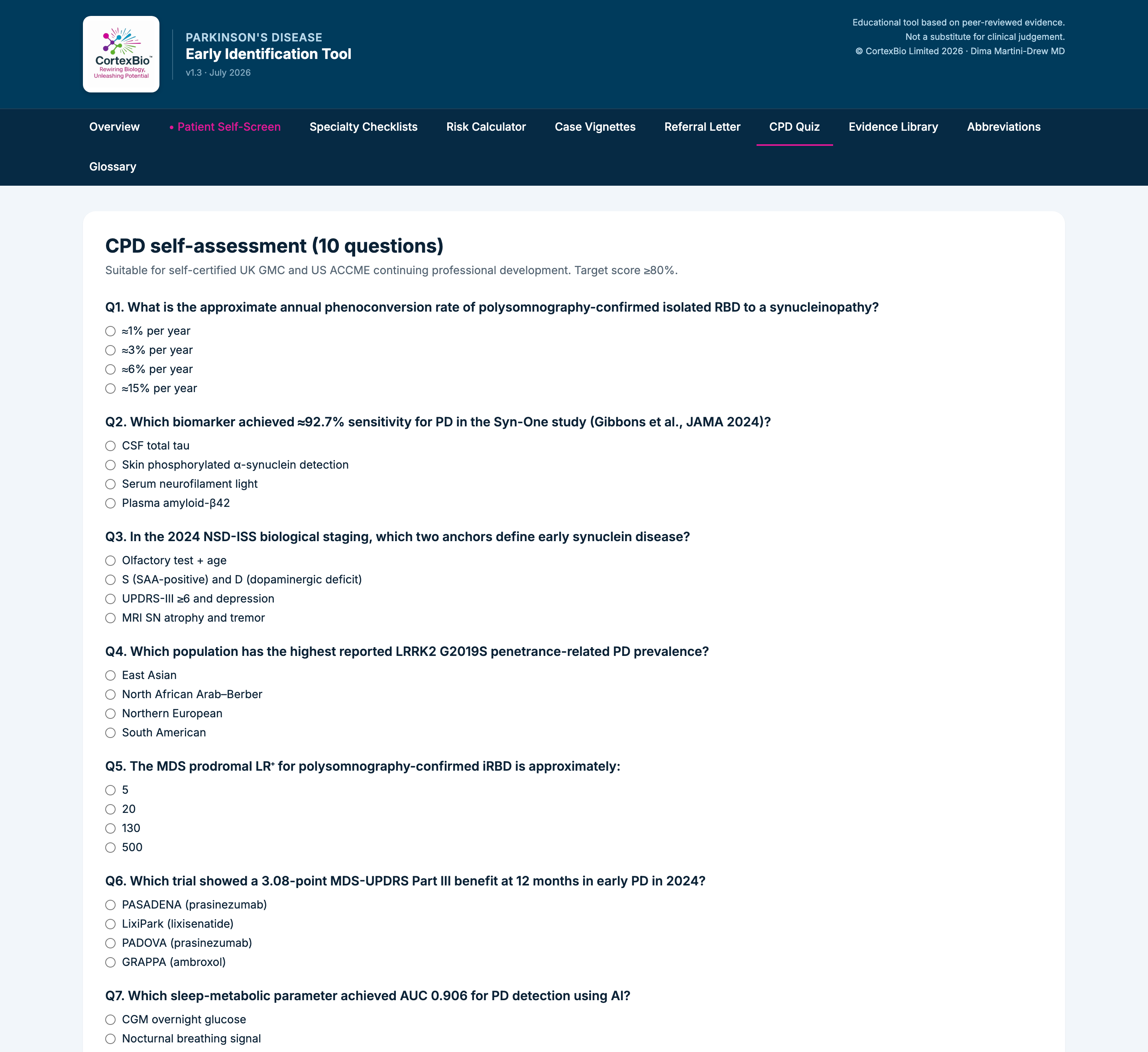 CPD quiz